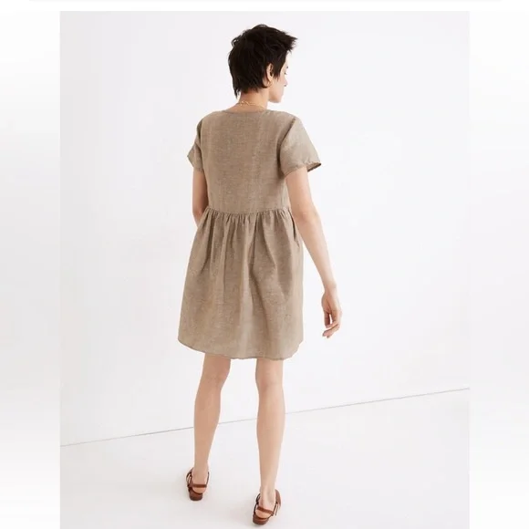 Madewell Linen Blend Alexandra Button Front Mini - Picture 2 of 7